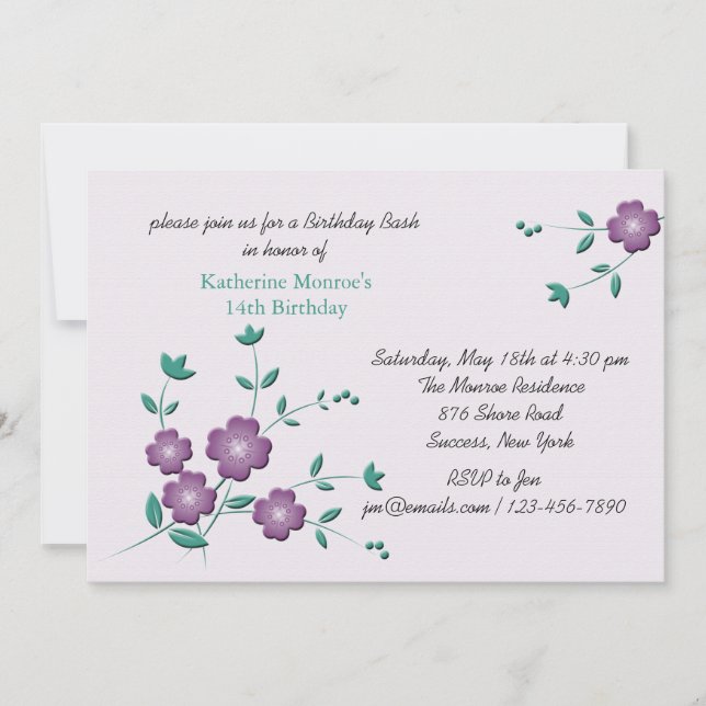 Invitación de Posies de la Esquina (Anverso)