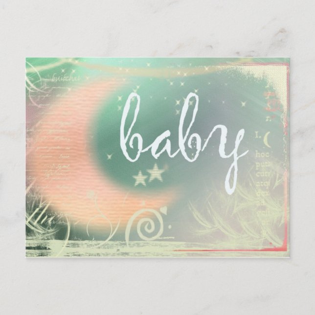 Invitación de postal de Baby Shower (Anverso)