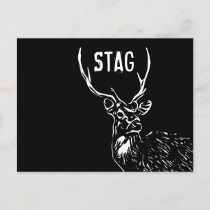 Invitación de postal de Stag, Bachelor Party