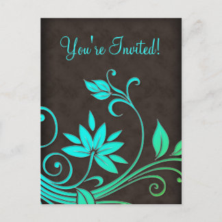 Invitación de postal floral Salon Spa BGB