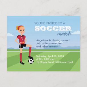 Invitación de postales a la partida de fútbol de c