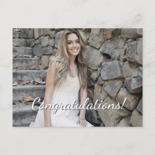 Invitación de postales de foto de graduación