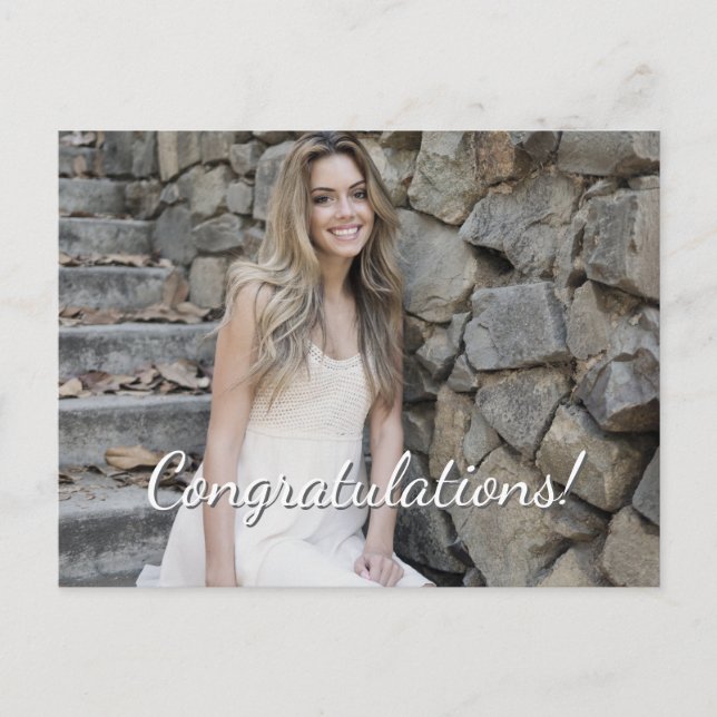 Invitación de postales de foto de graduación (Anverso)