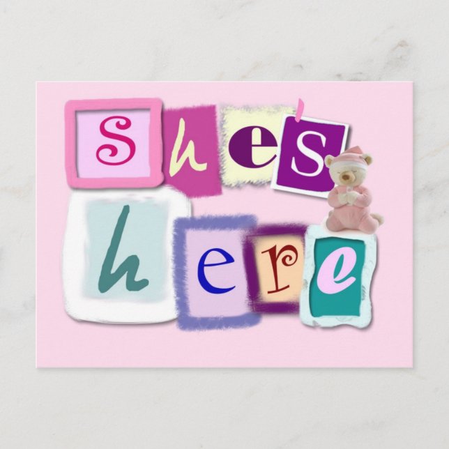 Invitación de postales para bebé (Anverso)