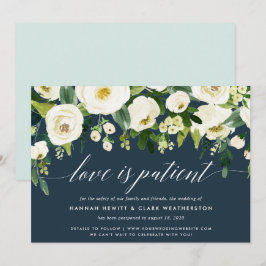 Invitación de postergación de Boda floral de Alaba