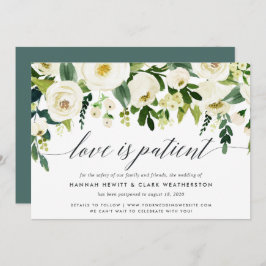 Invitación de postergación de Boda floral de Alaba