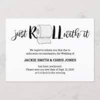 Invitación de postergación de boda - sólo vuelta