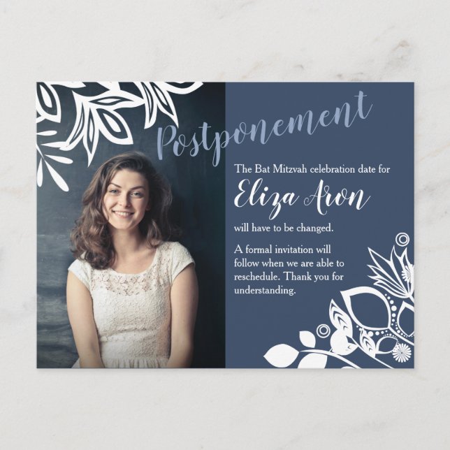 Invitación de postergación del gris azul (Anverso)