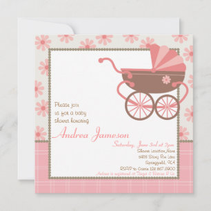 Invitación de Pram Baby Shower