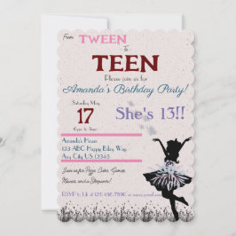 Invitación de preadolescente a adolescente