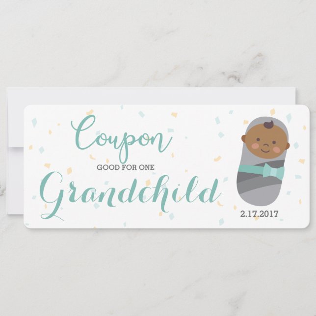 Invitación de Prefnancy Bebé Azul (Anverso)