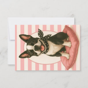 Invitación de Preppy Boston Terrier