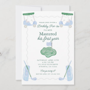 Invitación de primer año de cumpleaños de primer a