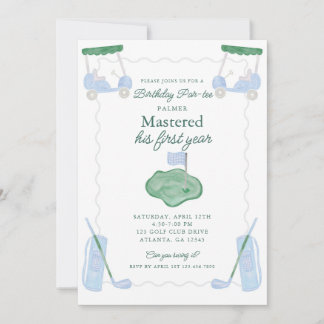 Invitación de primer año de cumpleaños de primer a