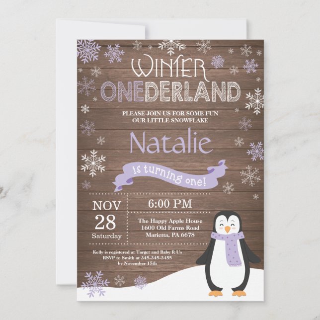 Invitación de primer cumpleaños a Australia (Anverso)