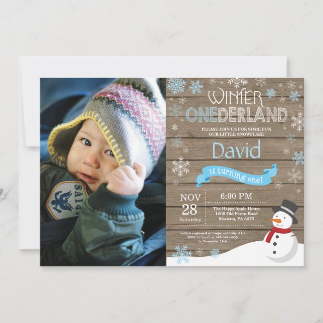 Invitación de primer cumpleaños a Australia (Anverso)