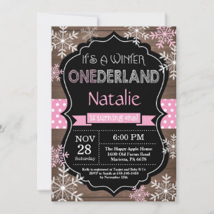Invitación de primer cumpleaños a Chica de Onederl