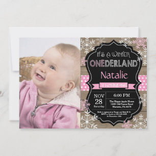 Invitación de primer cumpleaños a Chica de Onederl