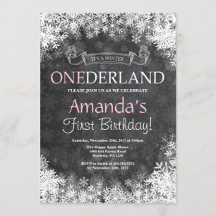 Invitación de primer cumpleaños a Chica de Onederl