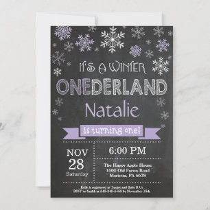 Invitación de primer cumpleaños a Chica de Onederl