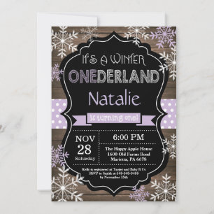 Invitación de primer cumpleaños a Chica de Onederl