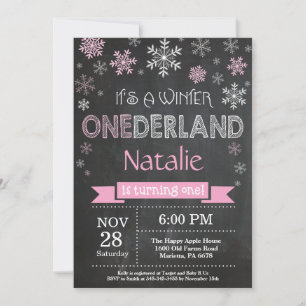 Invitación de primer cumpleaños a Chica de Onederl