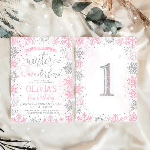 Invitación de primer cumpleaños a Chica de Onederl