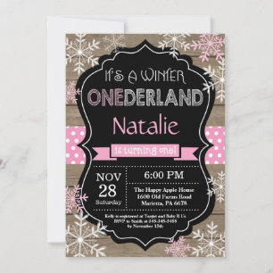 Invitación de primer cumpleaños a Chica de Onederl