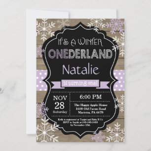 Invitación de primer cumpleaños a Chica de Onederl