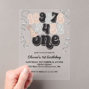 Invitación de primer cumpleaños a la cuenta regres