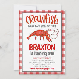 Invitación de primer cumpleaños a la hierba de lan