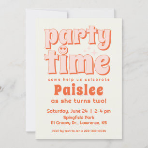 Invitación de primer cumpleaños a la hora del Fies