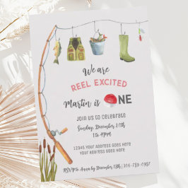 Invitación de primer cumpleaños a la pesca de Reel