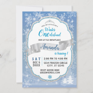 Invitación de primer cumpleaños a Onederland