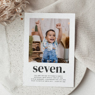Invitación de primer cumpleaños a Seven Square Pho