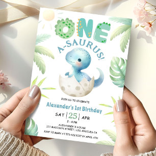 Invitación de primer cumpleaños a un niño de A-Sau