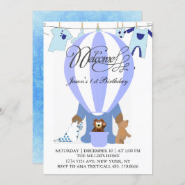 Invitación de primer cumpleaños al mundo de los gl