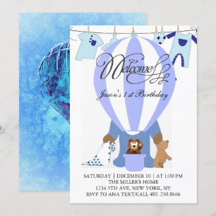 Invitación de primer cumpleaños al mundo de los gl