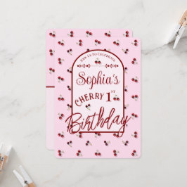 Invitación de primer cumpleaños al tema de las cer