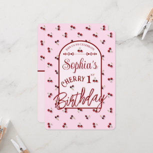 Invitación de primer cumpleaños al tema de las cer