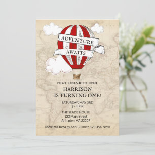 Invitación de primer cumpleaños - Aventura Esperán
