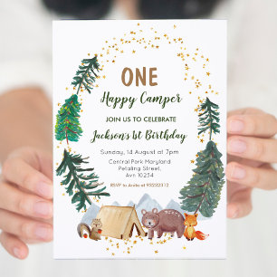 Invitación de primer cumpleaños de Adventure One C