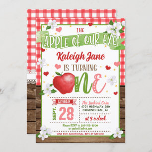 Invitación de primer cumpleaños de Apple - Manzana