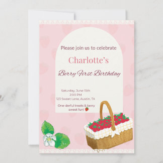 Invitación de primer cumpleaños de Berry