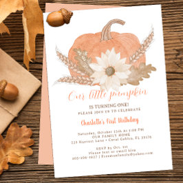 Invitación de primer cumpleaños de calabaza rusa