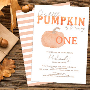 Invitación de primer cumpleaños de calabaza rusa