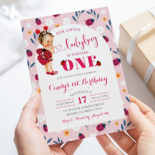 Invitación de primer cumpleaños de Chica de Blonde