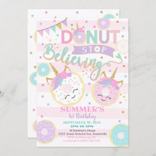 Invitación de primer cumpleaños de Chica Donut Uni