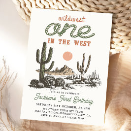 Invitación de primer cumpleaños de Cowboy del Desi