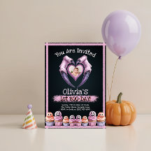 Invitación de primer cumpleaños de Cute Halloween